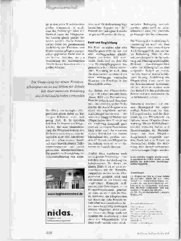 Vorschauseite 5: Im Fokus: PflegeschulenPflegeausbildungsstudie Deutschland (PABiS) zeigt hohe Akzeptanz der neuen Pflegeausbildung, 1. Teil