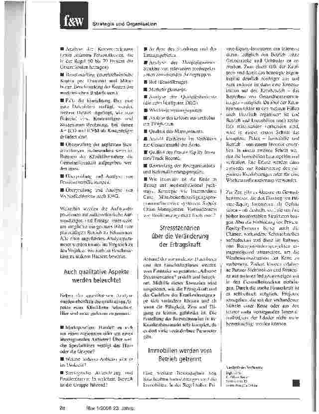 Vorschauseite 3: Wie Private-Equity-Investoren den Krankenhausmarkt beurteilenVeränderte Rahmenbedingungen machen Klinikübernahmen für Investorengruppen attraktiv