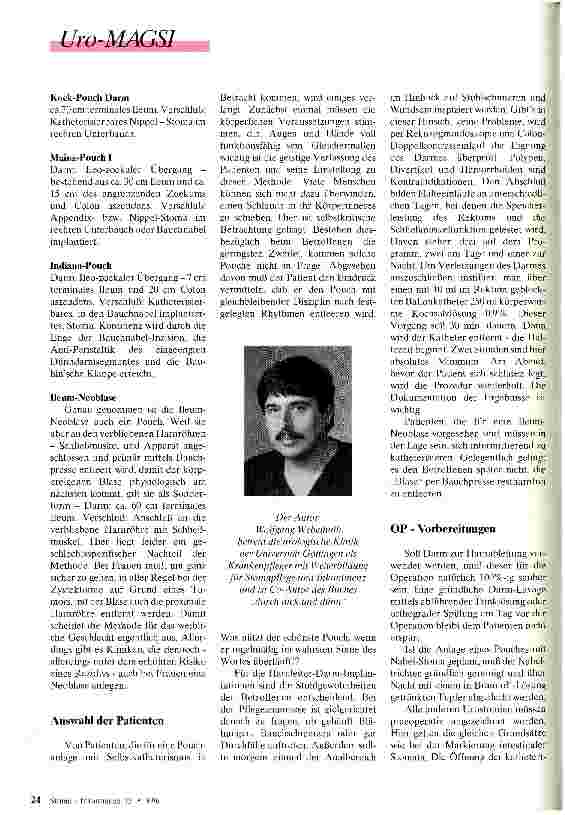 Vorschauseite 2: Harnableitung - Aspekte urologischer Pflege Teil III: Kontinenzerhaltender Blasenersatz