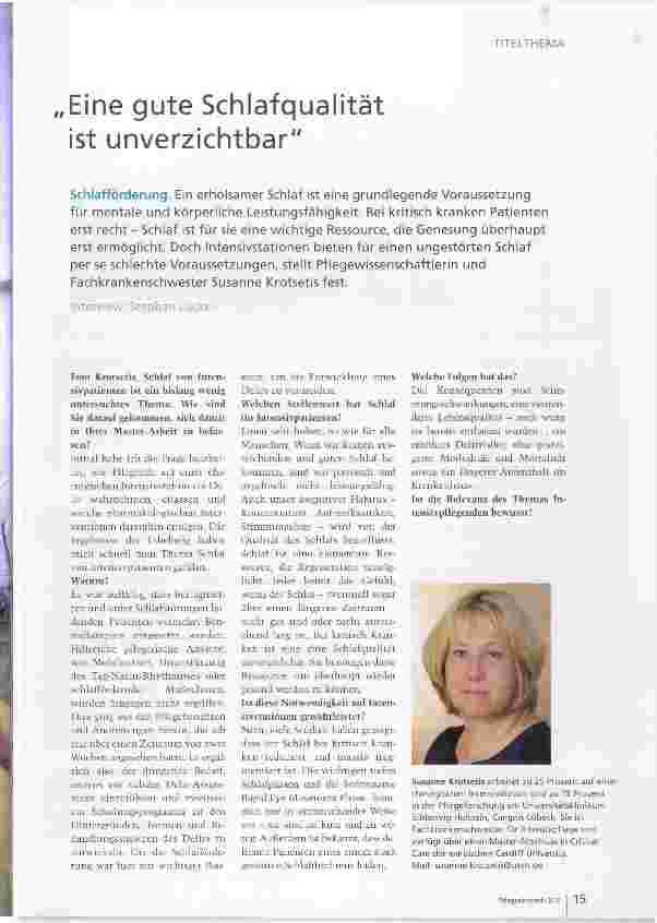 Vorschauseite 2: Eine gute Schlafqualität ist unverzichtbar