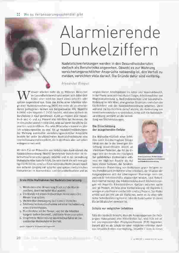 Vorschauseite 1: Alarmierende Dunkelziffern