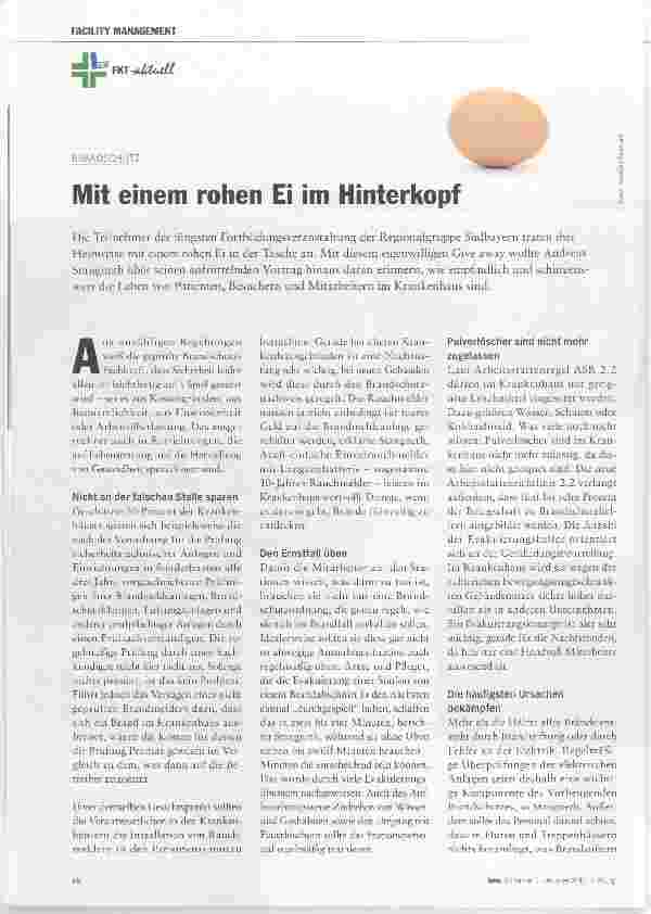 Vorschauseite 1: Mit einem rohen Ei im Hinterkopf