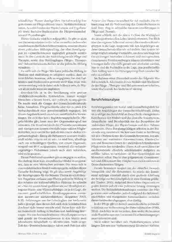 Vorschauseite 2: Interprofessionelle Lehre Gesundheitsund Berufspolitik