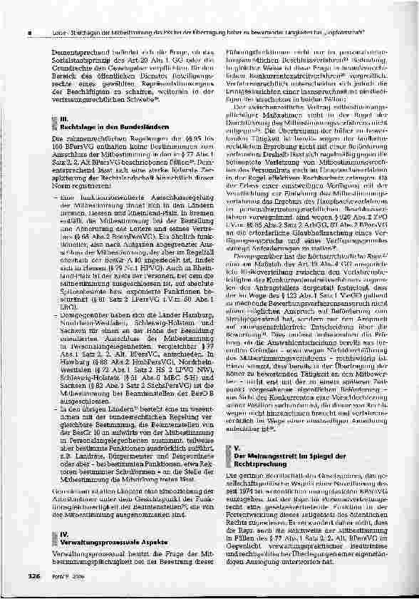 Vorschauseite 3: Streitfragen der Mitbestimmung des Personalrats bei der Übertragung höher zu bewertender Tätigkeiten in Fällen der Topfwirtschaft