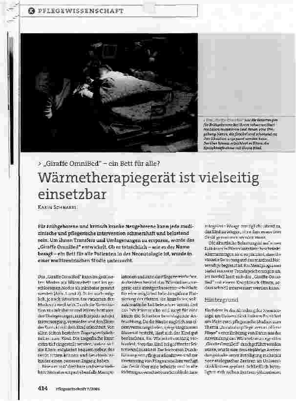 Vorschauseite 1: Wärmetherapiegerät ist vielseitig einsetzbar