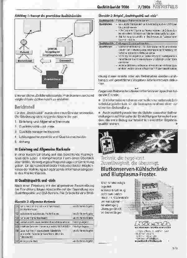Vorschauseite 3: Der Qualitätsbericht 2006 - Weiterentwicklung und Empfehlungen der GMDS