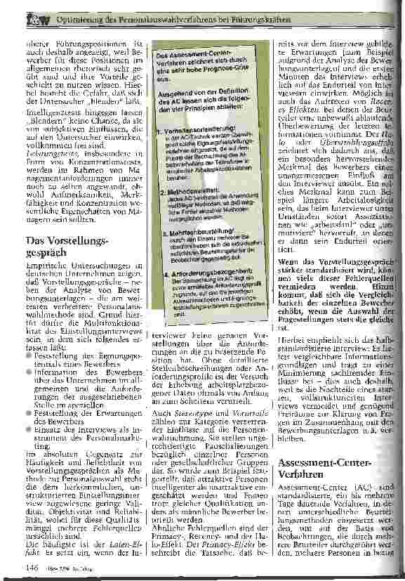 Vorschauseite 5: Optimierung des Personalauswahlverfahrens bei Führungskräften