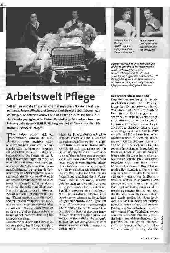 Vorschauseite 1: Arbeitswelt Pflege
