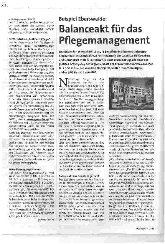 Vorschauseite 3: Arbeitswelt Pflege