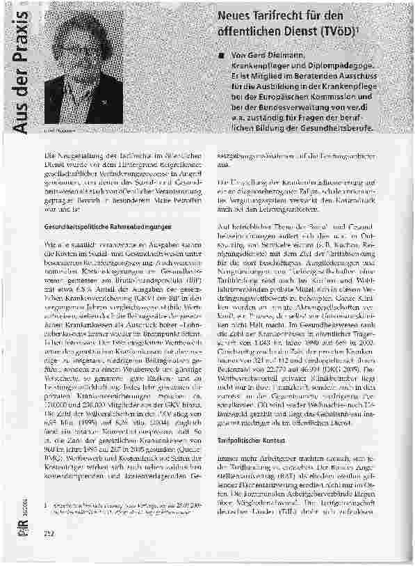Vorschauseite 1: Neues Tarifrecht für den öffentlichen Dienst (TVöD)1