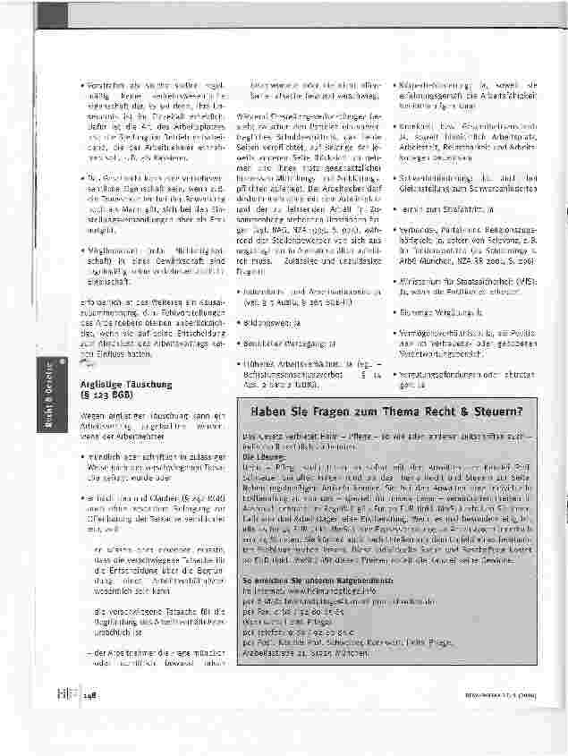 Vorschauseite 2: Anfechtung des Arbeitsvertrags