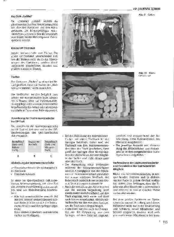 Vorschauseite 4: Vorbereitung von Instrumententischen und Patientenabdeckung