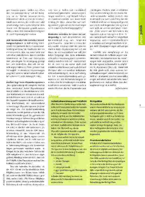 Vorschauseite 2: Gezielte Nadelstiche gegen Physiotherapeuten?
