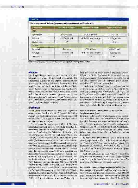 Vorschauseite 2: Strahlenund Hormontherapie des Prostatakarzinoms