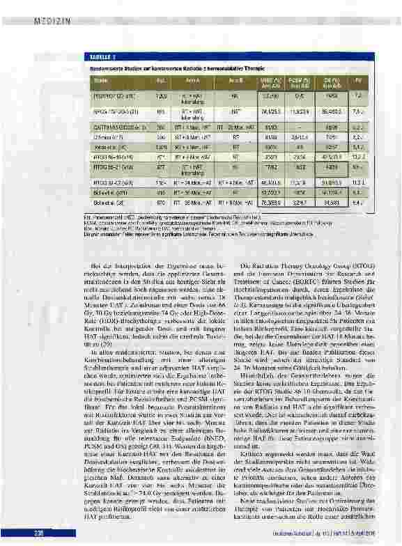 Vorschauseite 4: Strahlenund Hormontherapie des Prostatakarzinoms