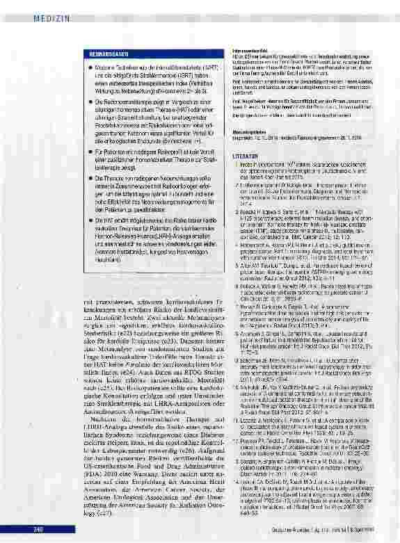 Vorschauseite 6: Strahlenund Hormontherapie des Prostatakarzinoms