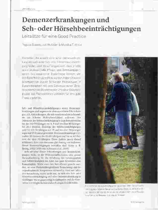 Vorschauseite 1: Demenzerkrankungen und Sehoder Hörsehbeeinträchtigungen