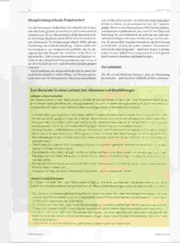 Vorschauseite 2: Demenzerkrankungen und Sehoder Hörsehbeeinträchtigungen