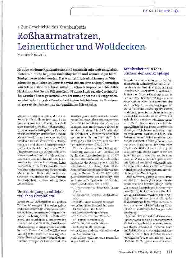 Vorschauseite 1: Roßhaarmatratzen, Leinentücher und Wolldecken