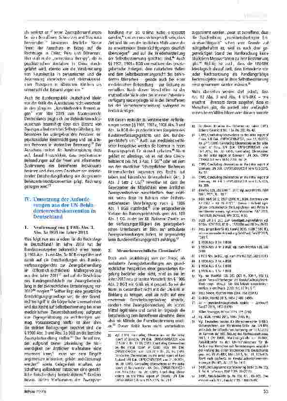 Vorschauseite 3: Menschenrechtliche Sicht auf die Zwangsbehandlung von Erwachsenen bei Selbstgefährdung