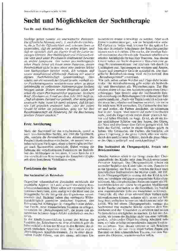 Vorschauseite 1: Sucht und Möglichkeiten der Suchttherapie
