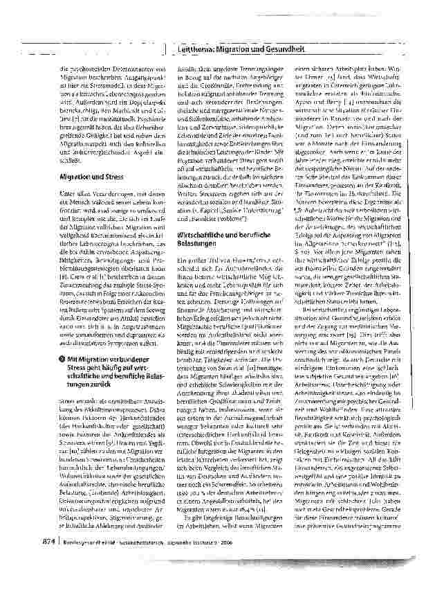 Vorschauseite 2: Migration und Gesundheit