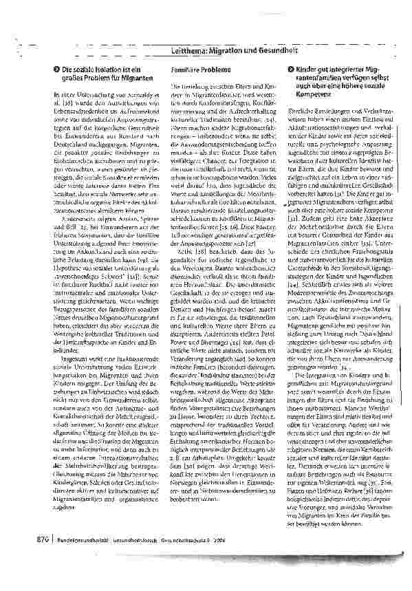 Vorschauseite 4: Migration und Gesundheit