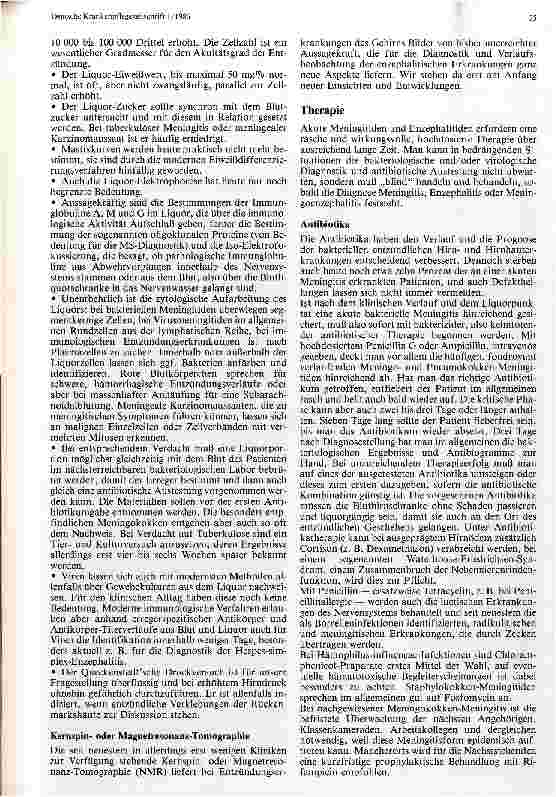 Vorschauseite 4: Die akuten Hirnund Hirnhautentzündungen Enzephalitis - Meningitis - Menigoezephalitis