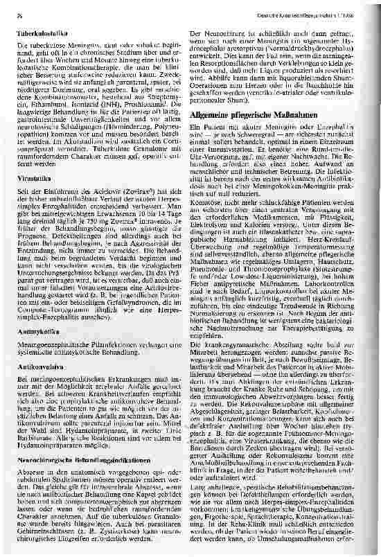 Vorschauseite 5: Die akuten Hirnund Hirnhautentzündungen Enzephalitis - Meningitis - Menigoezephalitis