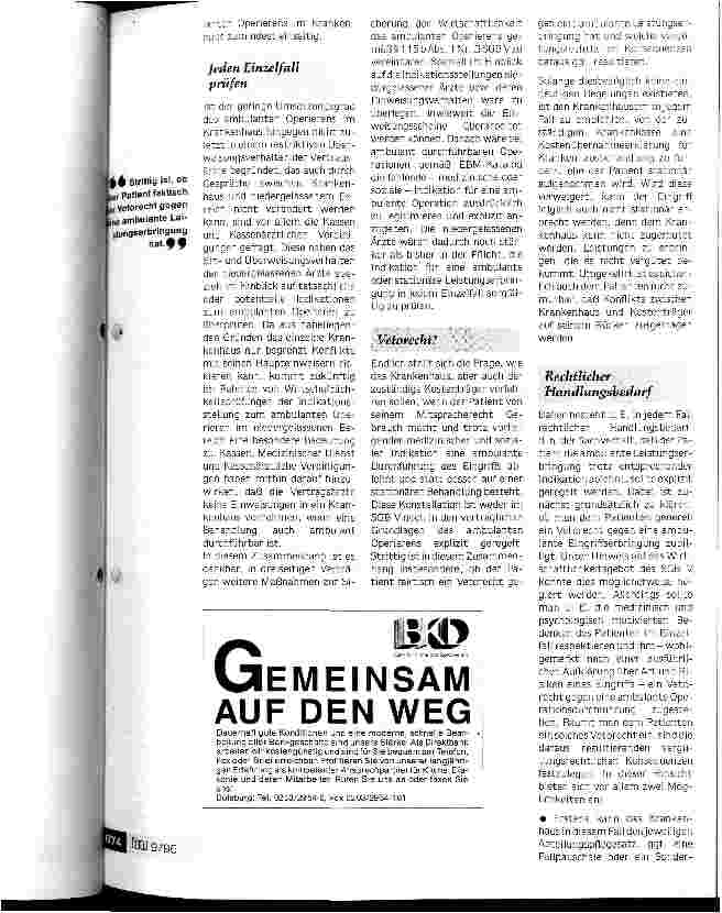 Vorschauseite 3: Ambulantes Operieren: Hemmende Faktoren beseitigen! (Teil II)