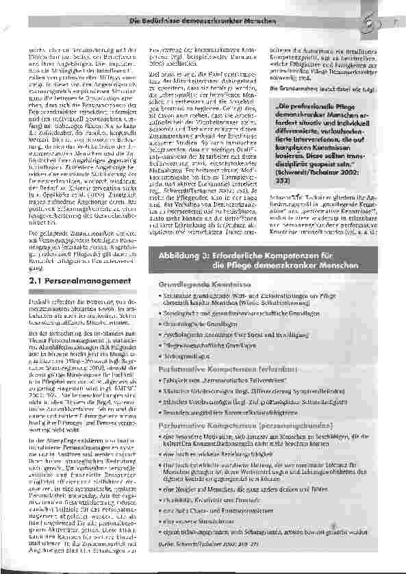 Vorschauseite 4: Die Bedürfnisse demenzerkrankter Menschen
