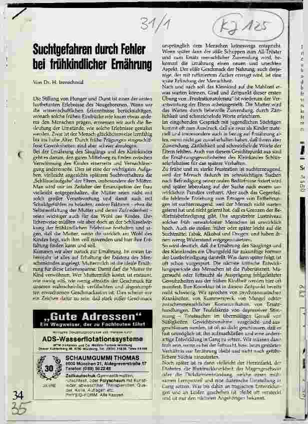 Vorschauseite 1: Suchtgefahren durch Fehler bei frühkindlicher Ernährung