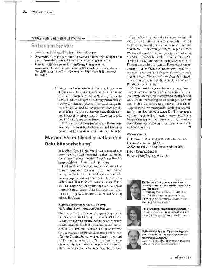 Vorschauseite 3: Umgang mit DekubitusZuviel Druckzu wenig Know-how