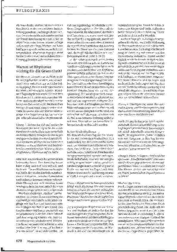 Vorschauseite 2: Gesundheitsförderung in der Pflege zwischen Anspruch und Realität - Teil 4: Rhythmus und Wohlbefinden