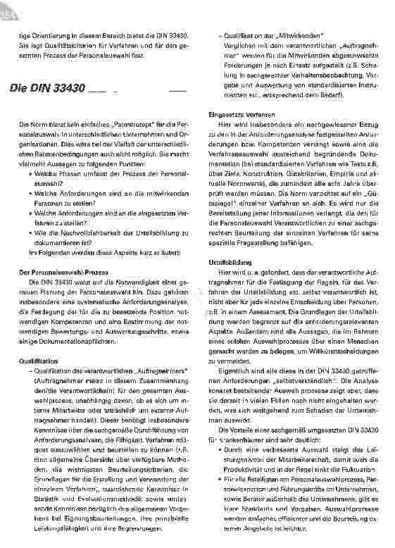 Vorschauseite 2: Professionelle Personalauswahl - Wie man mit den richtigen Mitarbeitern Leistungen steigern und Risiken minimieren kann