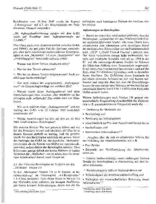 Vorschauseite 5: Berichtsplan des IQWiG zu Glitazonen bei Diabetes mellitus Typ 2: Spagat zwischen Wissenschaft und Willkür
