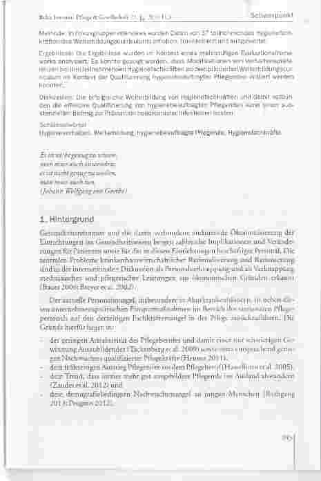 Vorschauseite 2: Evaluation elnes Welterblldungscurriculums fúr Hyglenefachkrafte zur Quallfikatlon hyglenebeauftragter Pfiegender - elne Pllotstudle