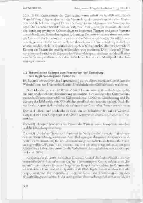 Vorschauseite 5: Evaluation elnes Welterblldungscurriculums fúr Hyglenefachkrafte zur Quallfikatlon hyglenebeauftragter Pfiegender - elne Pllotstudle
