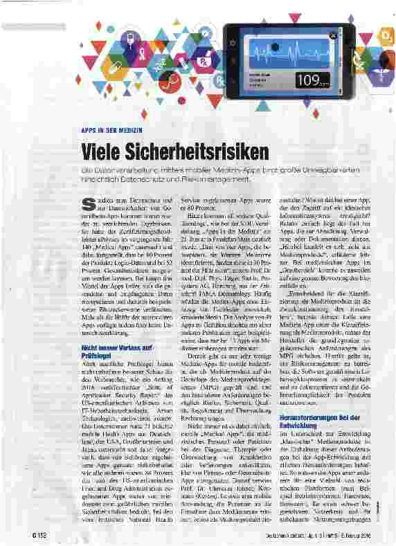 Vorschauseite 1: Viele Sicherheitsrisiken