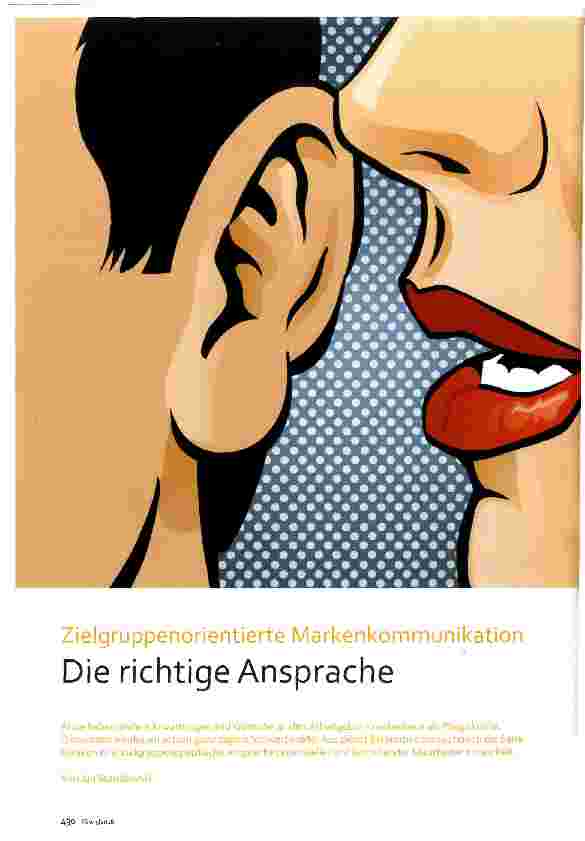 Vorschauseite 1: Zielgruppenorientierte Markenkommunikation Die richtige Ansprache