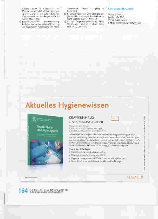 Vorschauseite 4: Über Steckbeckenaufbereitung wie weit wollen wir noch gehen?