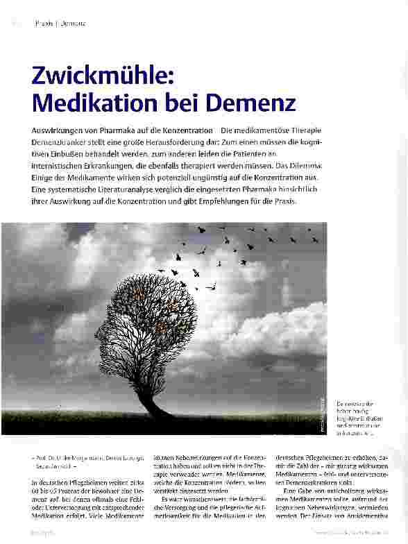 Vorschauseite 1: Zwickmühle: Medikation bei Demenz