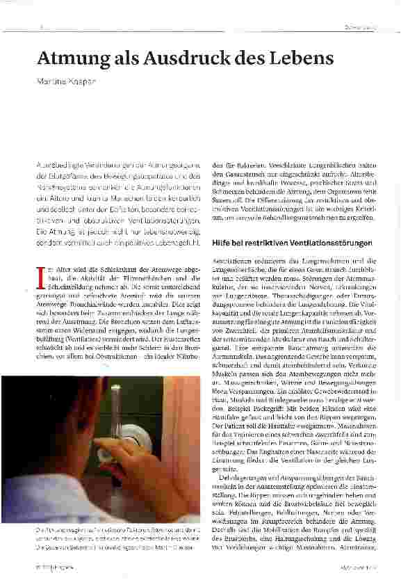 Vorschauseite 1: Atmung als Ausdruck des Lebens