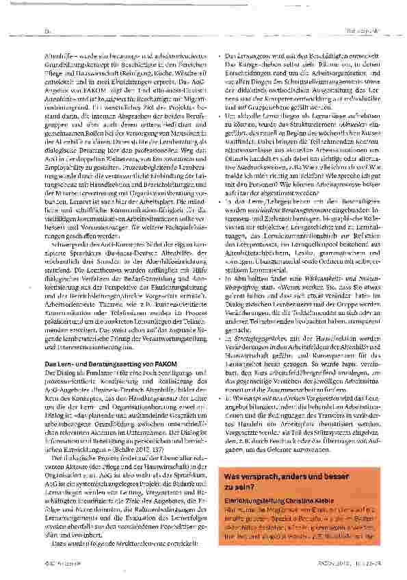 Vorschauseite 4: Lernberatung in der arbeitsorientierten Grundbildung (AoG) von Beschäftigten in der Altenhilfe