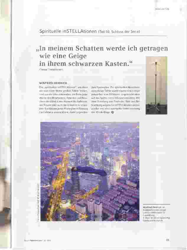 Vorschauseite 1: In meinem Schatten werde ich getragen wie eine Geige in ihrem schwarzen Kasten