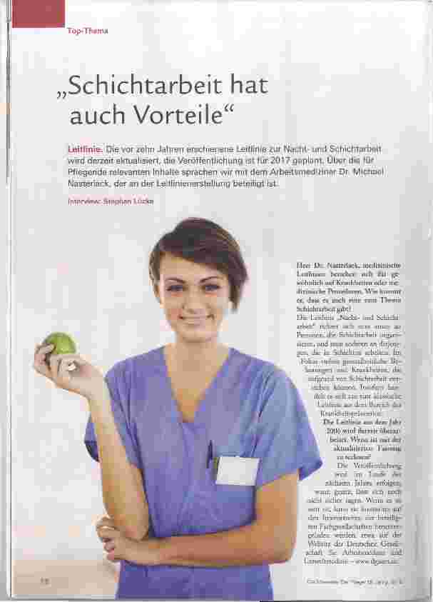 Vorschauseite 1: Schichtarbeit hat auch Vorteile