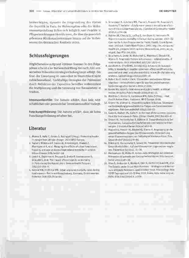 Vorschauseite 3: Prävention von Gesundheitsrisiken in städtischen Wärmeinseln