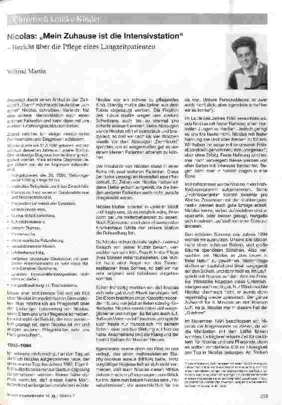 Vorschauseite 1: Nicolas: Mein Zuhause ist die Intensivstation - Bericht über die Pflege eines Langzeitpatienten