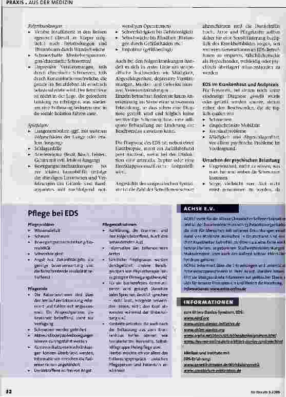 Vorschauseite 3: Eine Krankheit mit vielen GesichternLeben mit dem Ehlers-Danlos-Syndrom (EDS)