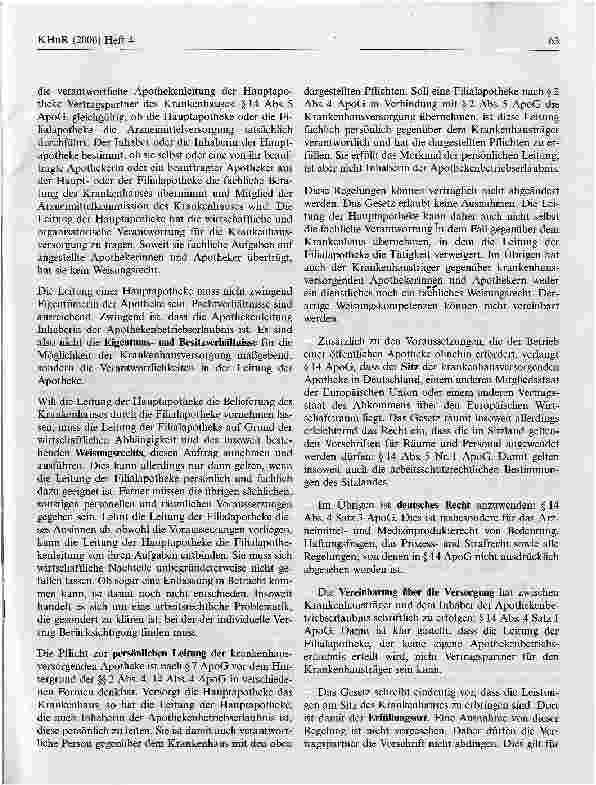 Vorschauseite 3: Arzneimittelversorgung von Krankenhäusern im Verbund